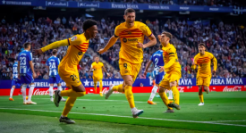 巴萨前锋五场连中三元，高效进球助力巴塞罗那联赛领先